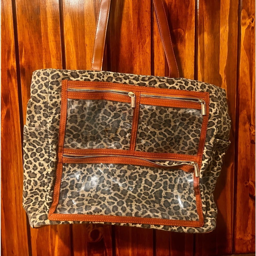 Heavy Canvas leopard print tote bag